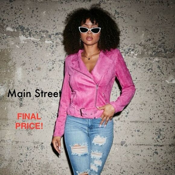 ❤️BRAND NEW! Suede Belted Biker Jackets - Picture 10 of 10